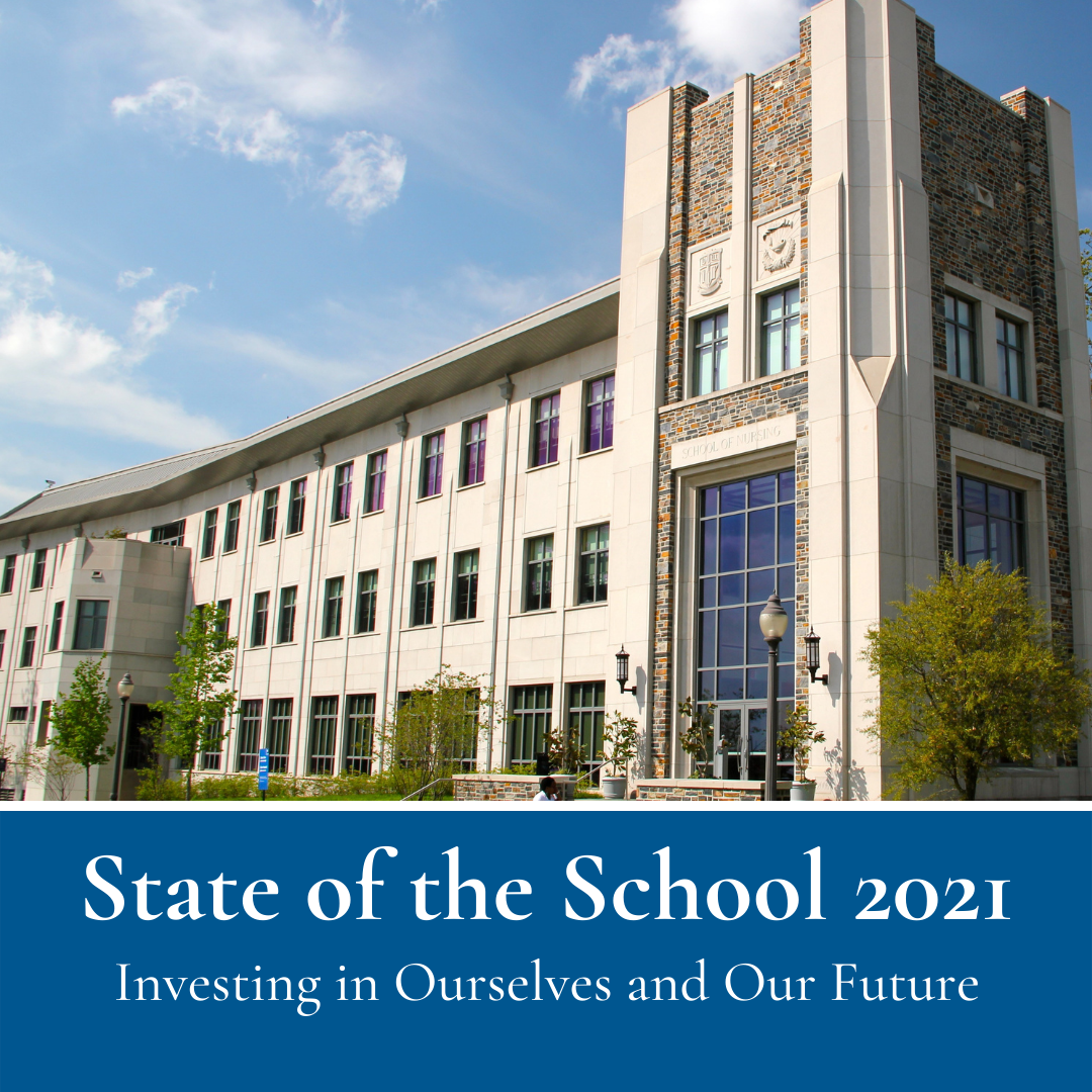 school image with text state of the school 2021 investing in ourselves and our future