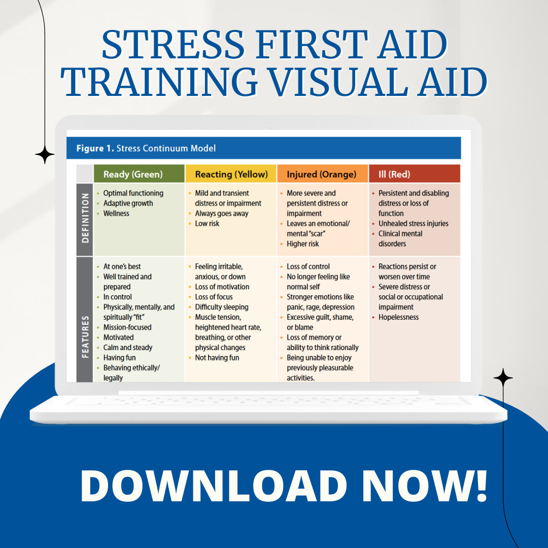 Stress First Aid Training Visual aid