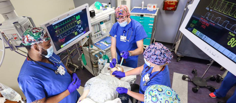 Nursing Students Reviewing Surgery Skills