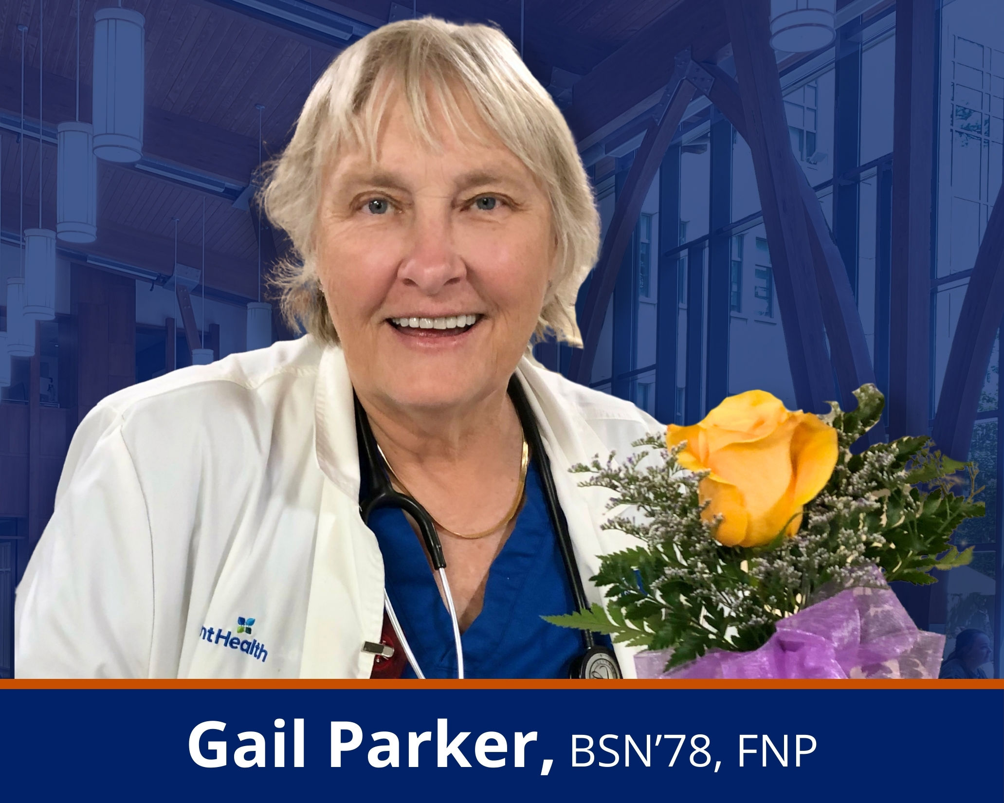 DUSON Alumna Gail Parker, BSN'78, FNP