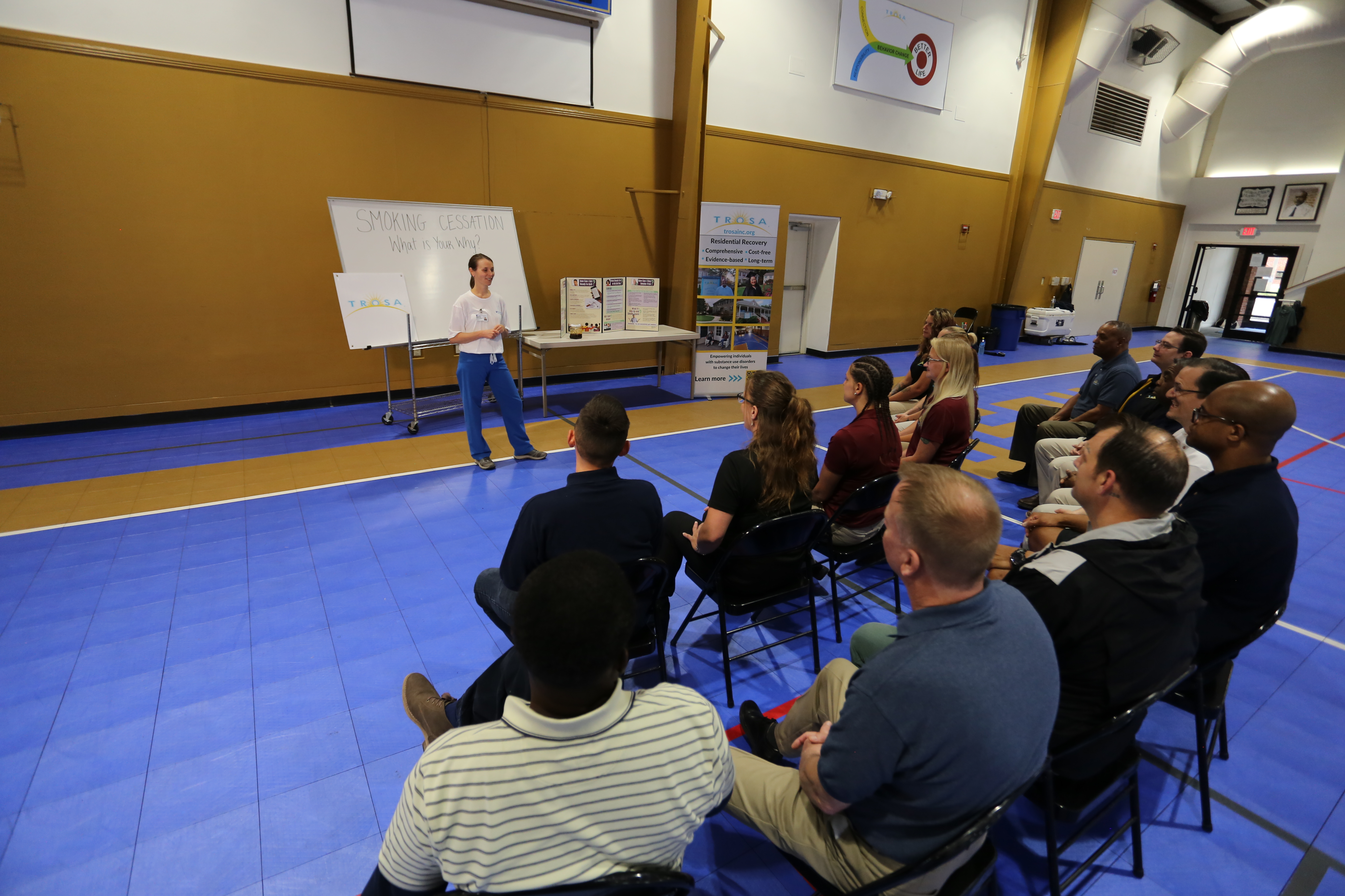 TROSA Talk Nurse Giving Information to a Group