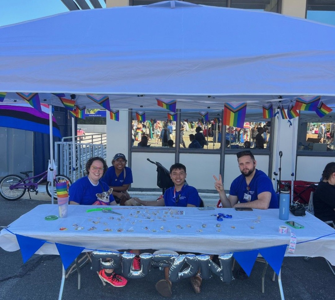 Ivan Kobialka tabling with peers at a DUSON Pride event. Photo courtesy of Ivan Kobialka