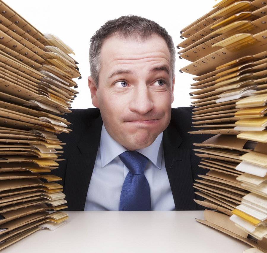 Piles of paperwork
