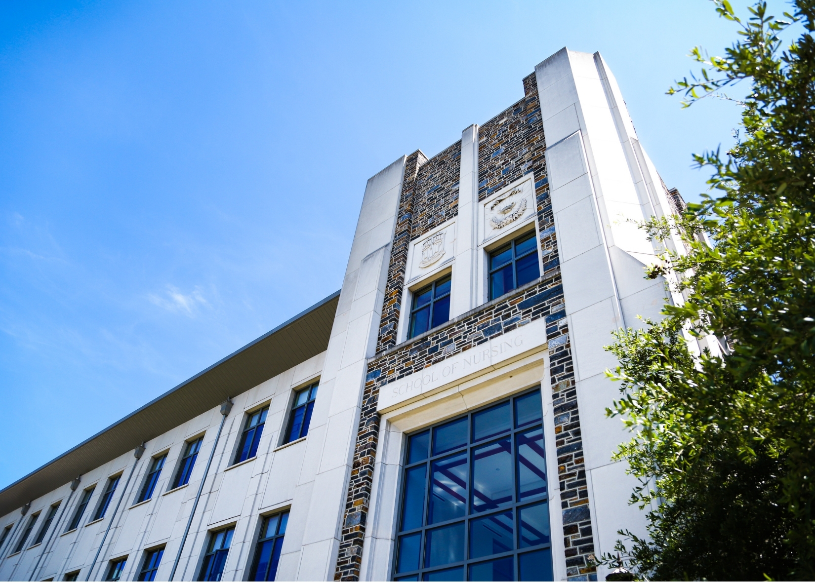 Pearson building, looking up