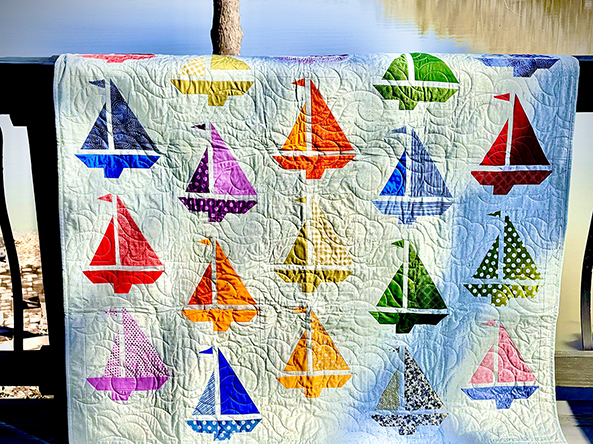 Dr. Turner's nautical-themed quilt for her husband