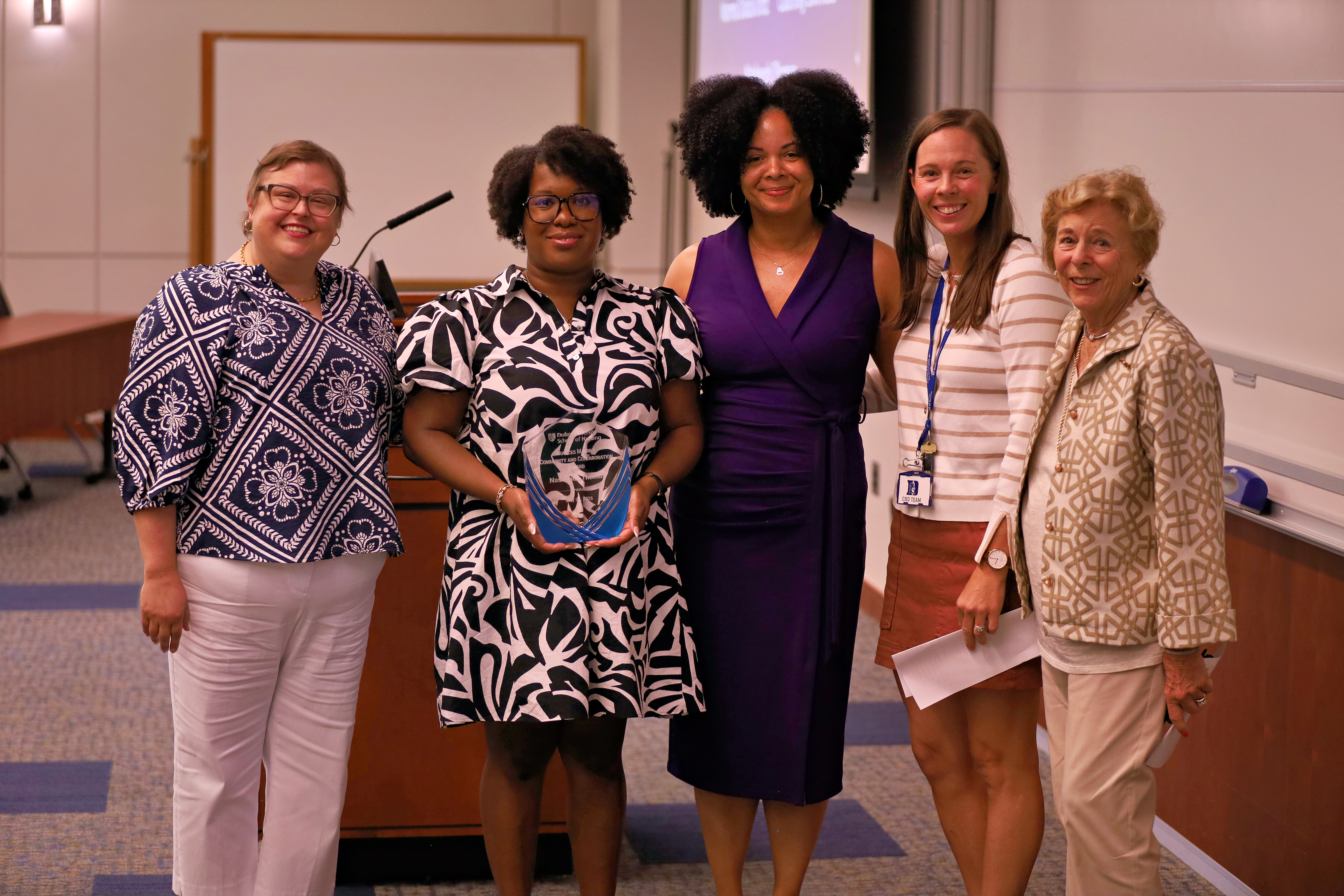 Lindsay Johnson, Nashonda Thomas, Kimberly Porter, Sarah Moon, and Frances Mauney