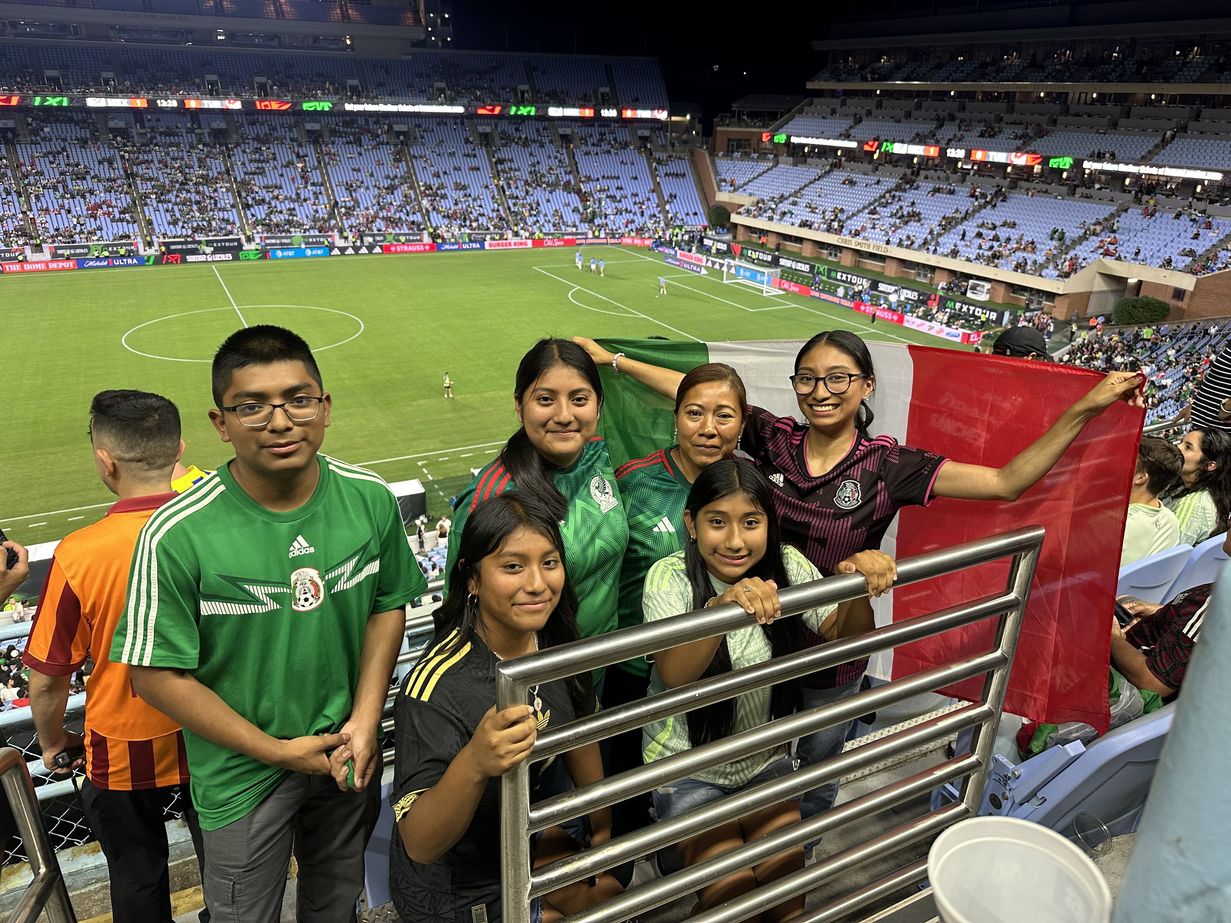 Ramirez Martinez with family at a soccer game