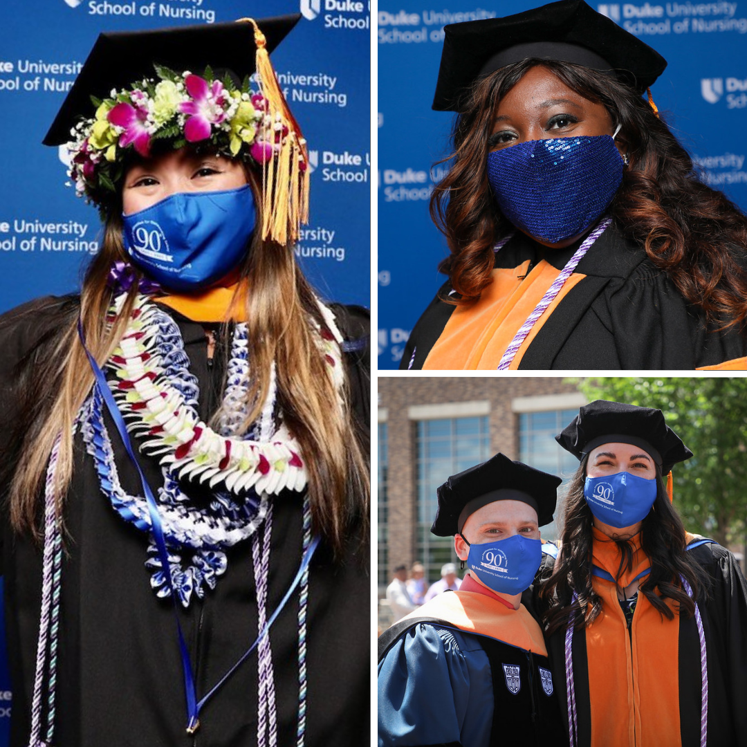 collage of students at spring 2021 graduation 