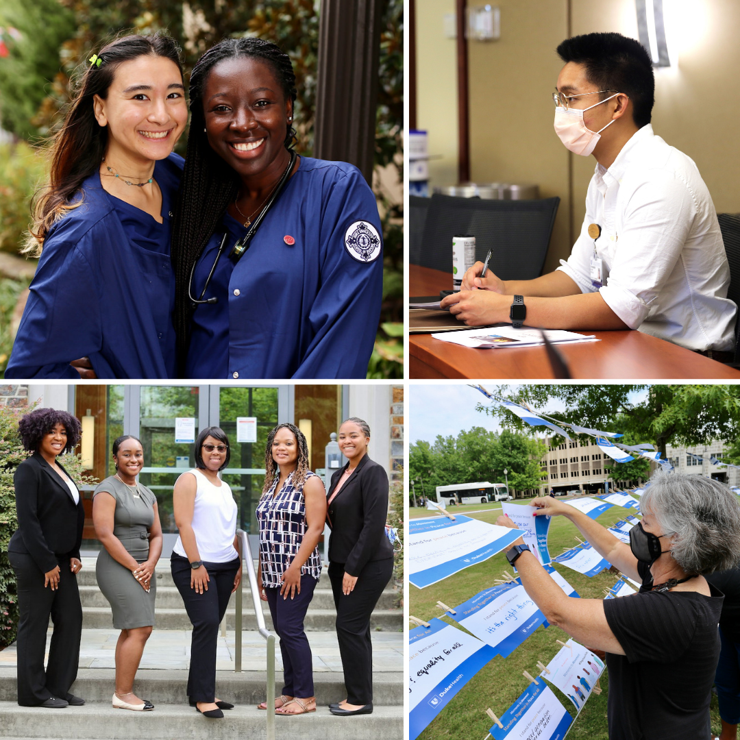 collage of students and faculty members engaging in outside and classroom events