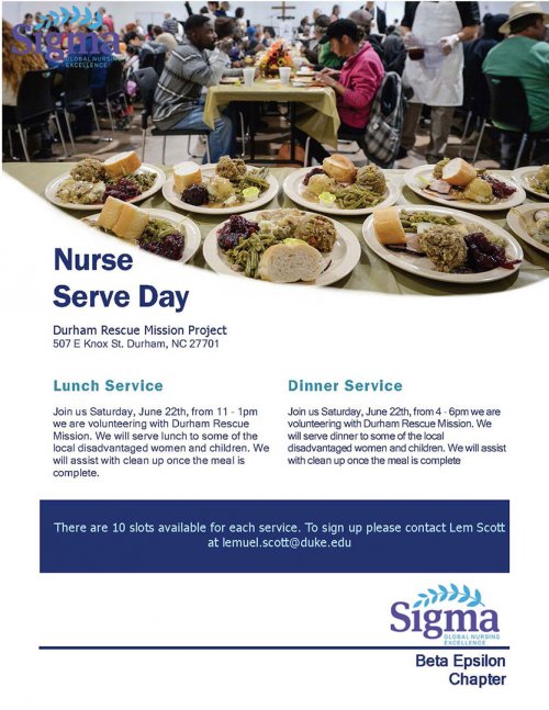 STTI Nurse Serve Day Flyer