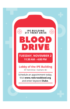 blood drive event flyer