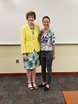 Marion Broome with International Scholar Hu