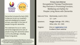 primary care webinar information