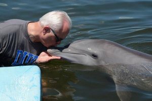 Michael Evans with Dolphin