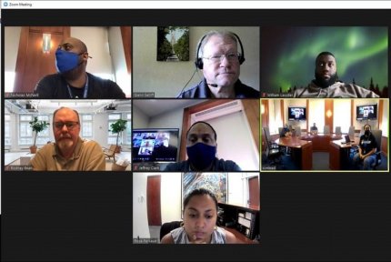 zoom screenshot of hybrid meetings