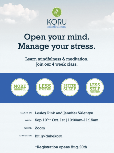 koru mindfulness flyer