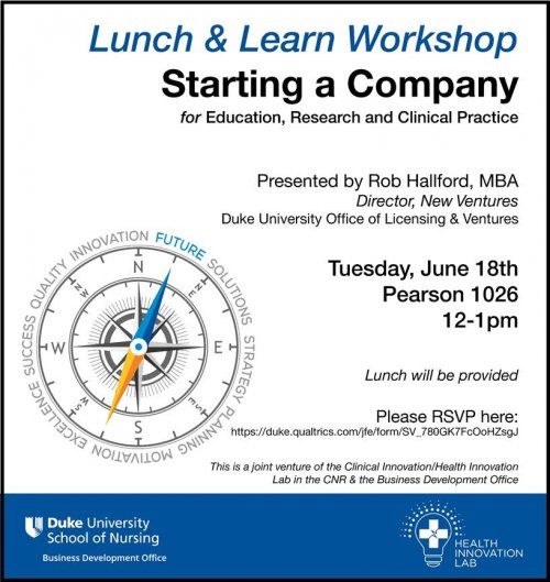 Lunch &amp; Learn Workshop: Starting a Company for Education, Research &amp; Clinical Practice 