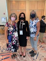 midge bowers and kathy trotter with aanp president