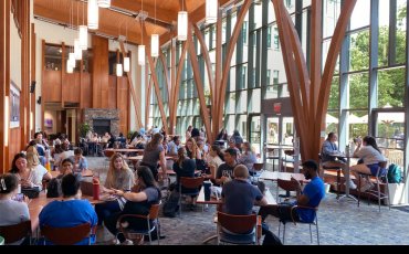 School of Nursing Atrium with Students