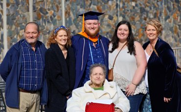 School of Nursing Graduate with Family