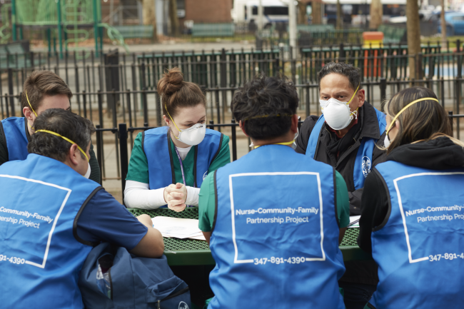 A team from DUSON participates in a nurse-led intervention for the NCFP in the Bronx, NY