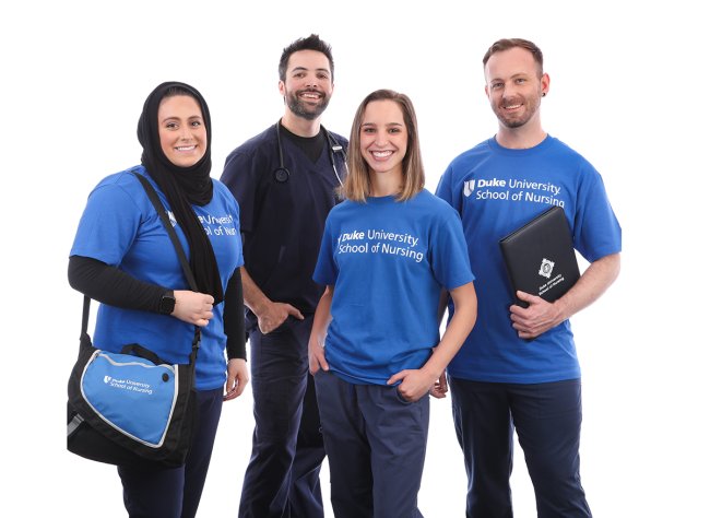 School of Nursing Students in Duke Gear