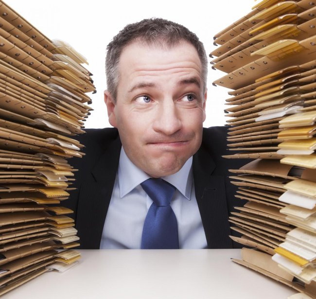 Piles of paperwork