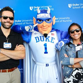 Duke Devil with Nursing Students
