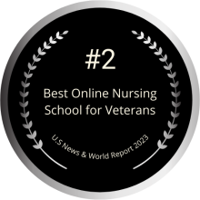 2022 Best Online Graduate Nursing Program for Veterans Graphic