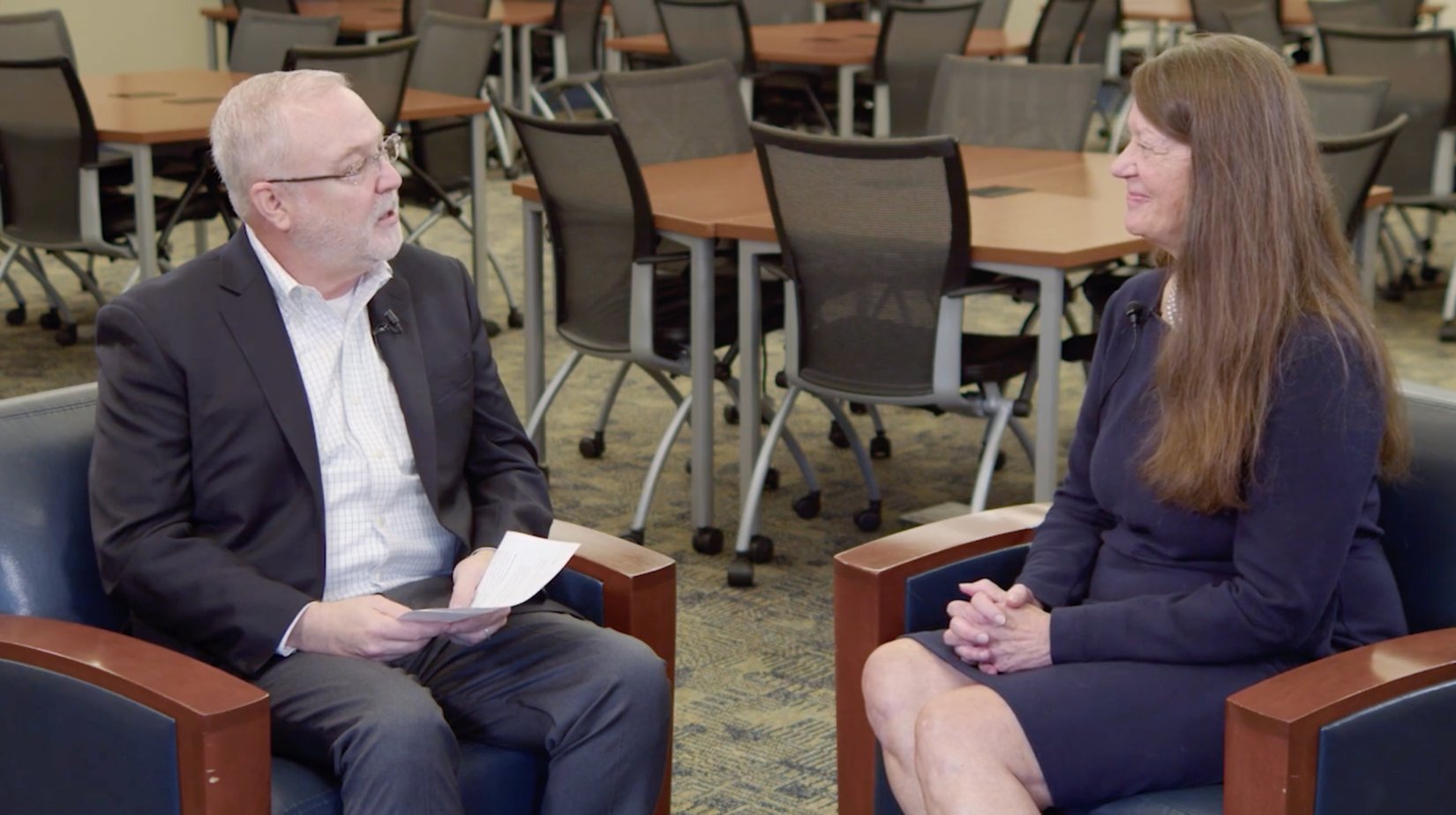 Drs. Michael Relf and Anne Derouin sit for a conversation