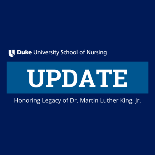 graphic with school logo and text "update for students"