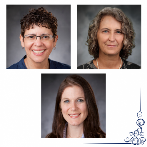 headshots of iris padilla, alison edie, kathryn kreider
