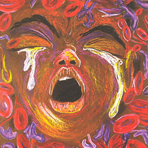 painting of woman crying