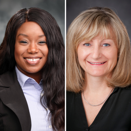tolu oyesanya and karin reuter rice headshots